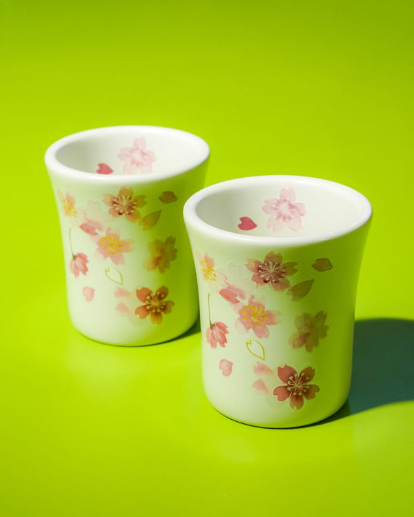 Ceramiczne kubeczki na herbatę (dwa) - CIABA | JAPOŃSKA ZIELONA HERBATA