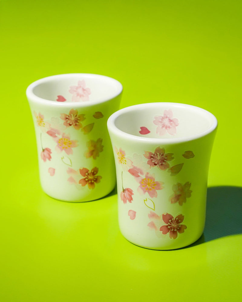 Ceramiczne kubeczki na herbatę (dwa) - CIABA | JAPOŃSKA ZIELONA HERBATA