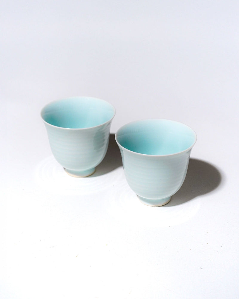 Vintage ceramiczne kubeczki na herbatę (Dwa) - CIABA | JAPOŃSKA ZIELONA HERBATA