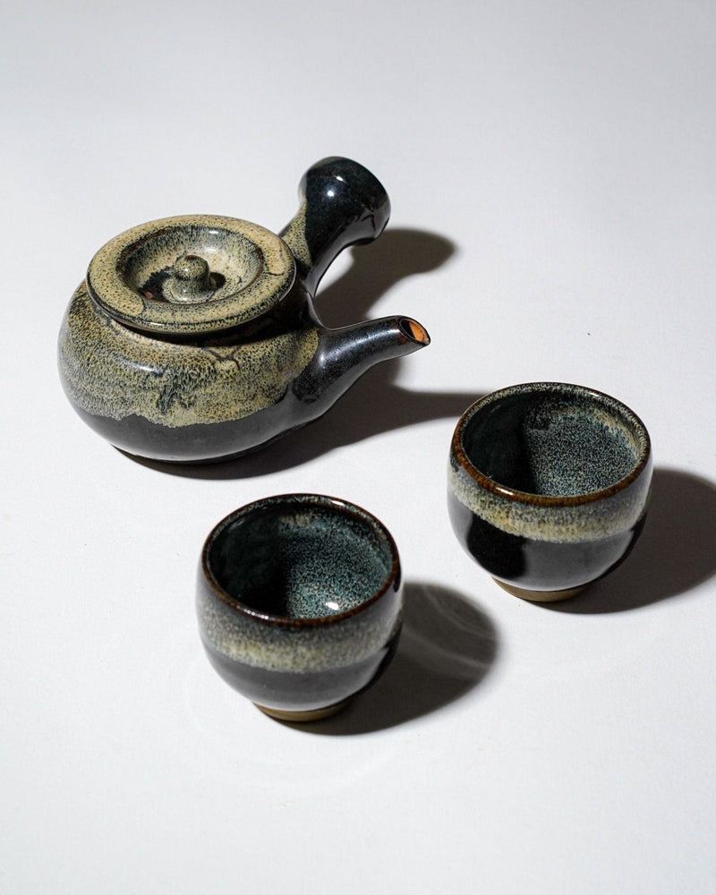 Vintage Japoński Zestaw Herbaciany – Kyusu & Czarki do Senchy (2 szt) - CIABA | JAPOŃSKA ZIELONA HERBATA