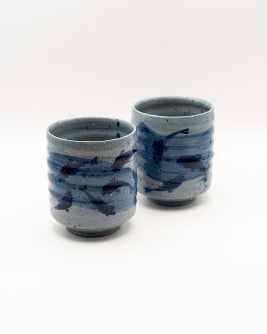 Yunomi (dwa) - Sabina Benčíková (Struktura Ceramics) - CIABA | JAPOŃSKA ZIELONA HERBATA