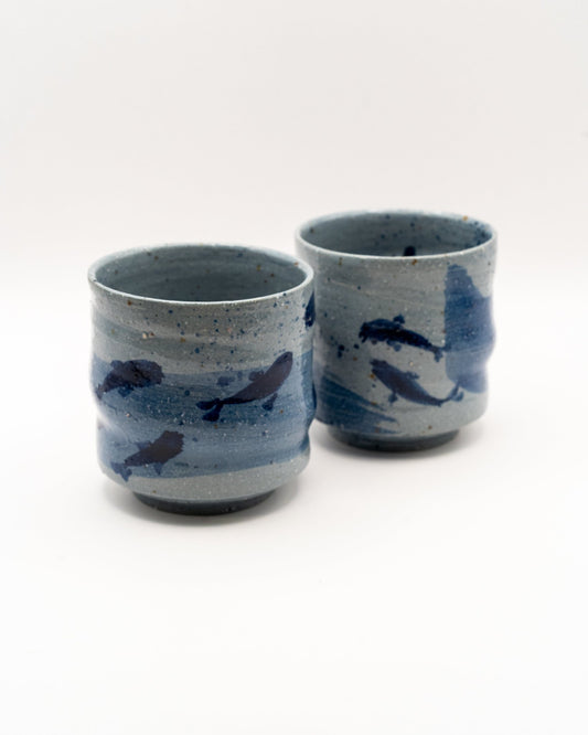 Yunomi (dwa) - Sabina Benčíková (Struktura Ceramics) - CIABA | JAPOŃSKA ZIELONA HERBATA